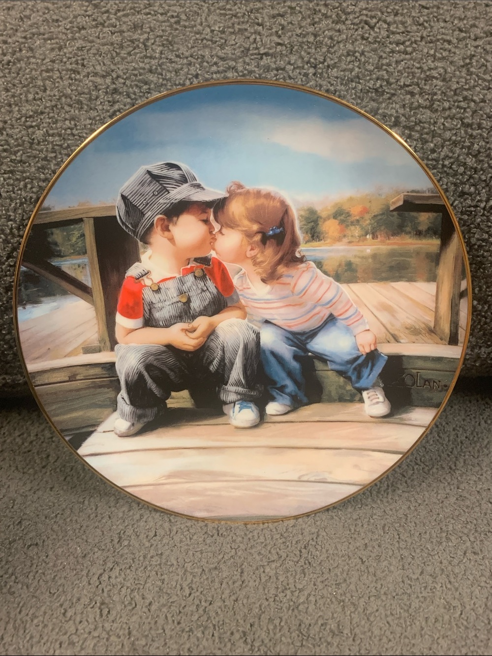 Donald Zoltan's First Kiss decorative plate
